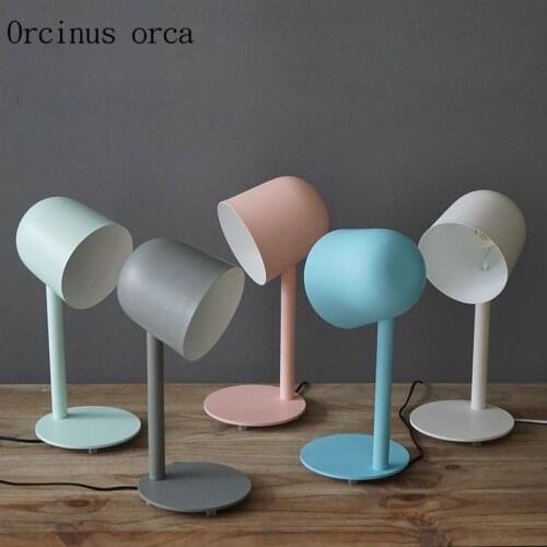 The Nordic modern Macarons candy color living room lamp simple creative study reading lamp free shipping