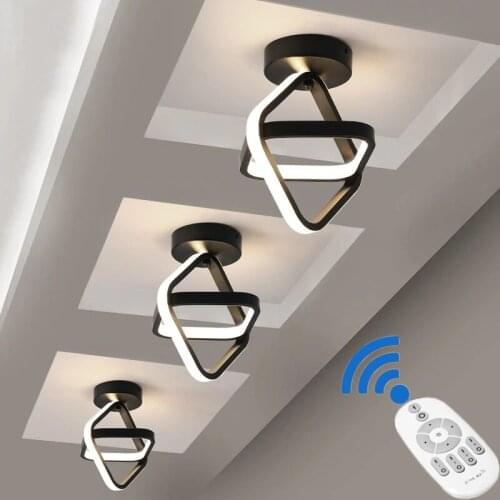 Modern Remote LED Ceiling Lights AC96V-260V LED Indoor Black White Lamp Aisle Lighting decoration suspension luminaire