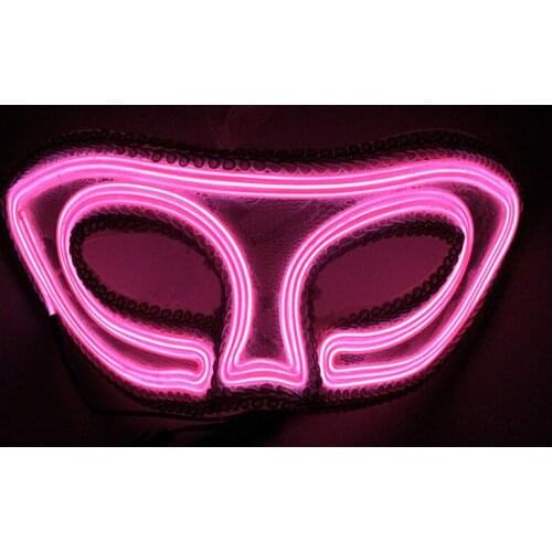 New Luminous LED Mask Wires Light Up Birthday Christmas Party Flashing Boys and Girls Adult Toys Role Play Bar Decoration