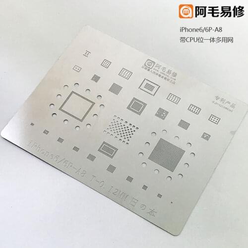 Amaoe BGA Reballing Stencil FOR iPhone 6/6P/6S/6SP/7/7P BGA Stencil Reball A8 A9 A10 CPU RAM Nand Flash IC Chip Tin Plant Net