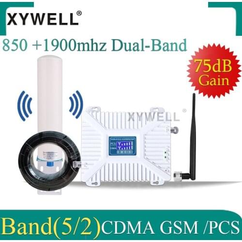 Gsm signal booster 850/1900mhz CDMA PCS Dual-Band 3g repeater Cellular Mobile Signal Booster UMTS1900 850 gsm repeater Amplifier