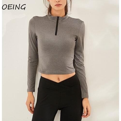 Women Seamless Long Sleeve Yoga Gym Crop Tops Zipper Up Mesh Breathable Jogger Fitness Sport Shirts