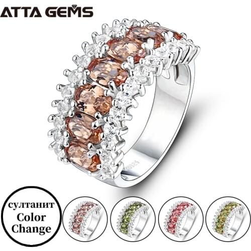 Zultanite Silver Rings for Women Created Zultanite Султанит S925 Silver Metal Classical Design Women Wedding Engagement Rings