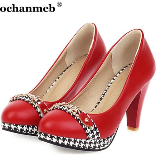 Biggest Size 48 Women Spike Heels Pumps Shoes Lady Rhinestone Gold Metal Chain Shoes Female Red Nude White Pink Party Shoes Pump