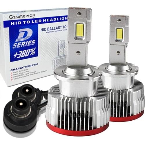 2PCS Car Headlight D1S D1R LED D2S D2R D3S D4S D4R D5S D8S Canbus Auto Headlamp Bulbs 17200LM 6000K White For Toyota BMW Audi