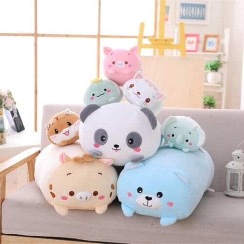 20/60cm Kawaii Dinosaur Pig Cat Bear Plush Toy Panda Hamster Elephant Deer Stuffed Animal Soft Dolls Baby Pillow Girls Gift Toy