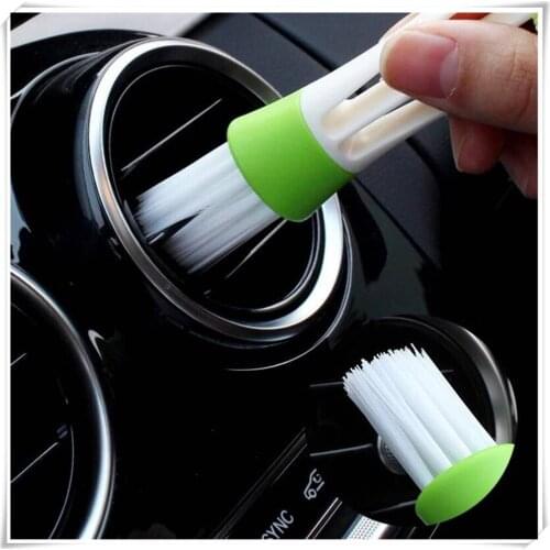 2In1 Green Car Cleaner Brush Vent Blinds for BMW 2010 318/320 2007 2005 3senies 2007 2001 5 2000