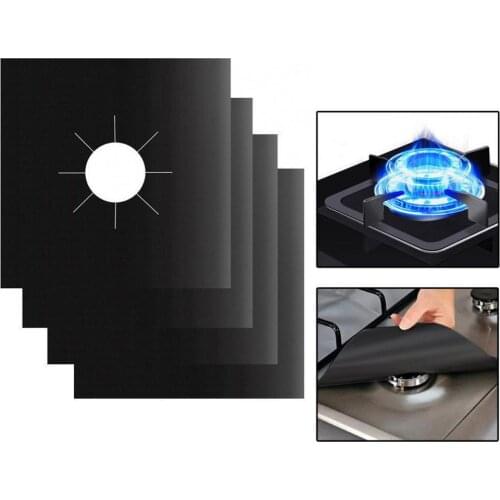 40%HOT4Pcs Gas Stove Mats High Temperature Resistant Kitchen Cooker Protection Pads