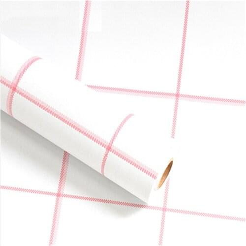 White Plaid sticker home background wallpaper bedroom wall sticker waterproof living room decoration sticker