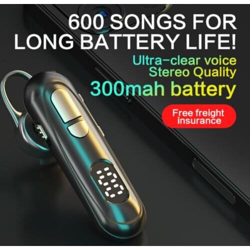 Wireless Bluetooth Earphone V5.1 Digital Capacity Display With Mic Handsfree Wireless Bluetooth Headset Headphone Earhook