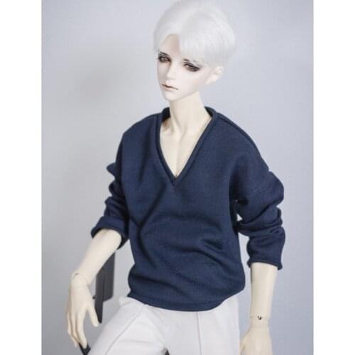 BJD DOLL Blue Sweater Outfits Clothing Top For 1/4 17" 1/3 24" Tall MSD SD SD17 DK DZ AOD DD Wear