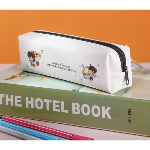 Japanese Anime Detective Conan Edogawa Jimmy Kudo Cosplay Pencil Case School Storage Bag Student Pen Bags Stationery Pencil Box