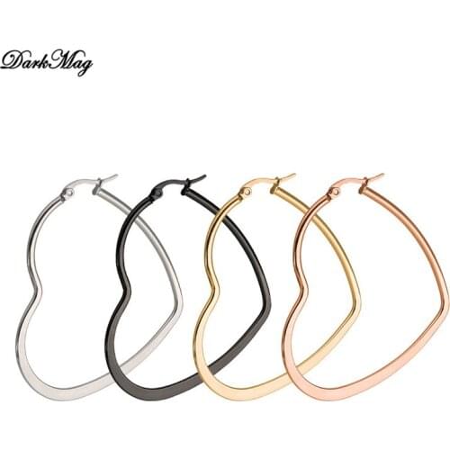 DarkMag Fashion 1 Pair/Peach Heart Type Geometric Earrings Personality Earrings Jewelry Womens Simple Jewelry Pop Party Gifts