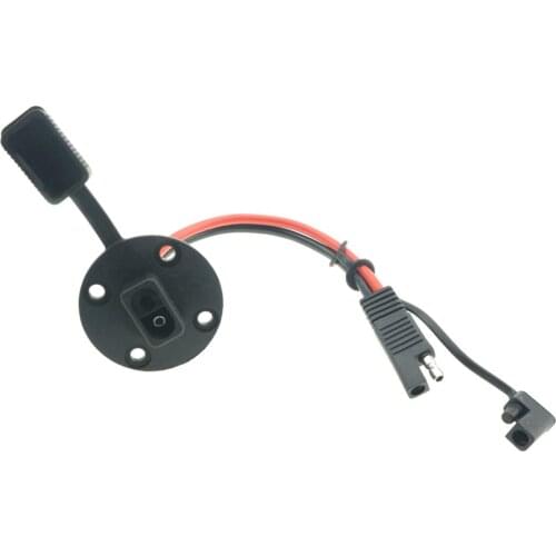 DIY 12AWG 30CM SAE Power Socket SAE Waterproof Quick Connect Panel Mount Universal Flush-Mountable Connector for Battery Charger