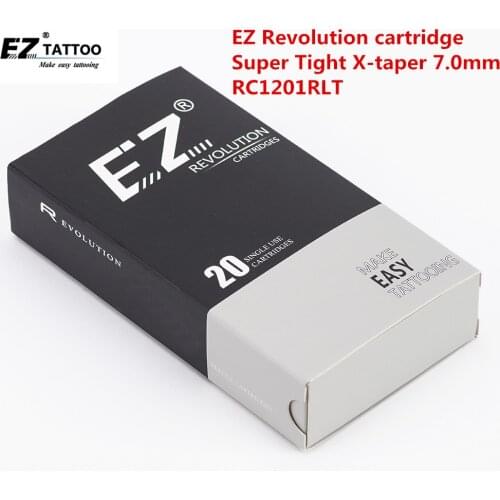 EZ Tattoo Needles Revolution Cartridge Round Liner #12 0.35mm Super Tight X -Taper 7mm for Cartridge Machine and grips 20pcs/lot