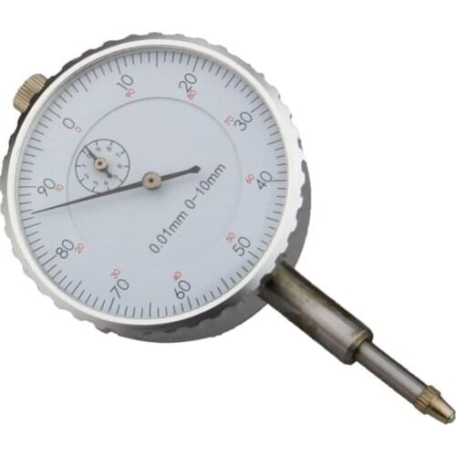 0.01mm Accuracy Dial Indicator Gauge 0-10MM Outer Measuring Clock Round Dial Indicator Accurate Accuracy Measurement Tools Hot