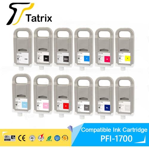 Tatrix PFI1700 PFI-1700 PFI 1700 Premium Color Compatible Ink Cartridge for Canon Pro 2000/4000/4000s/6000/6000s Printer