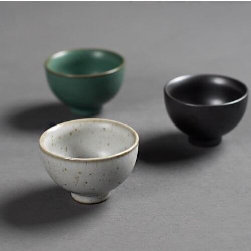 Retro Chinese Ru Kiln Pottery Gaiwan Ceramic Home Teacups Creative Kung Fu Small Tea Bowl Office Water Mug Travel Drinkware