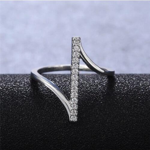 YOUHAOCC Fashion Minimalist Single Line Micro-inlaid Zircon Ring Ladies Accessories Trendy Womens Accessories Simple Jewelry