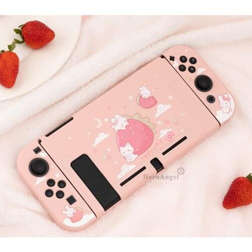 2021 New For Nintend Swtich Cute Cartoon Rabbit Soft Protection Case Cover for Nintendo Switch Joy Con Controller Kids Gifts