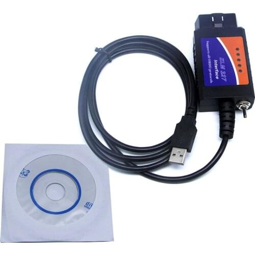 New ELM327 USB FTDI with switch (HS CAN and MS CAN) car diagnostic cable free Shipping