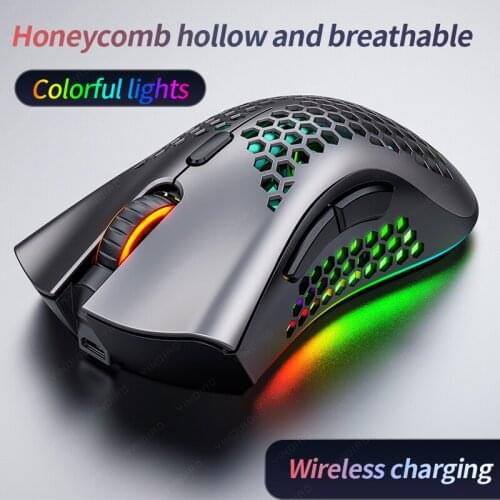 Rechargeable Wireless Gaming Mouse 2.4G Silent 1600DPI Ergonomic 7 Buttons LED Backlight USB Optical Mouse Gamer For PC/Laptop