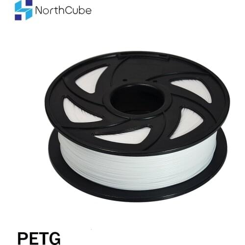 3D Printer Filament PETG 1.75mm 1kg/2.2lbs Plastic PETG Filament Consumables PETG Material for 3D Printer Filamento White