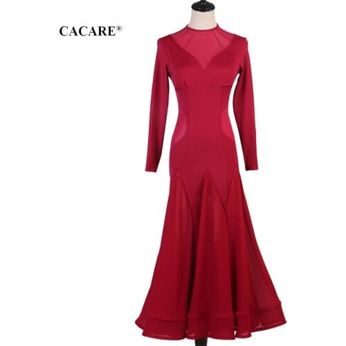 2020 Sexy Ballroom Dance Competition Dresses Standard Tango Waltz Dress Flamenco Dance Dresses D0185 Big Ruffled Hem Backless