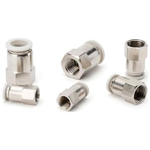 OD 4/6/8/10/12mm Hose Tube 1/8'' 1/4'' 3/8'' 1/2'' Female Thread Pneumatic Quick Joint Fitting Air Pipe Connector