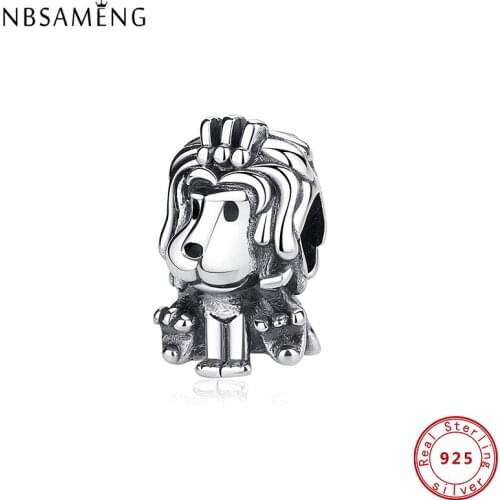 100% Authentic 2021 925 Sterling Silver Charms Quiet Lion CZ Fit Original Bracelets Women DIY Gift Jewelry