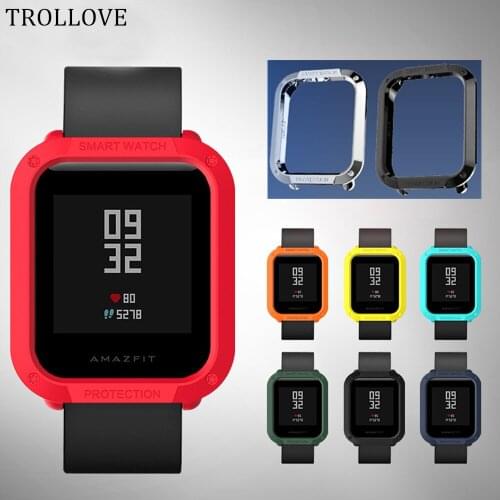 Watch Frame For Amazfit Bip Youth Smart Watch Protector Case Slim Colorful Frame PC Case Cover Protect Shell For Xiaomi Huami