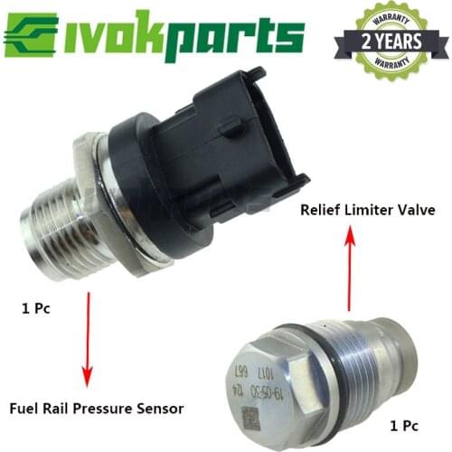 Repair Kit Set ( Fuel Rail Pressure Sensor + Relief Limiter Valve ) For VOLVO VCE L90 L120F EC160C OE# 20793590 20792328