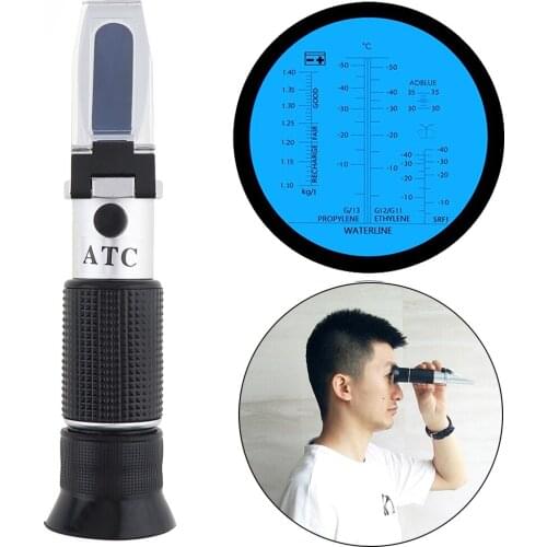 Handheld 4 In 1 30-35% RHA-701ATC Optical Antifreeze Freezing Point Instrument Car with Pipette Mini Screw Driver Manual