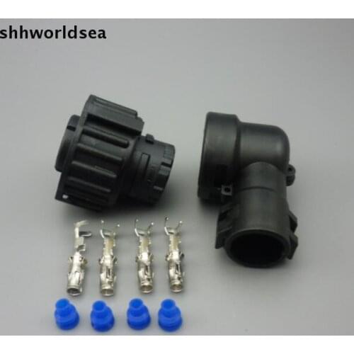 Shhworldsea 10set 4 Pin 1-967325-3 Auto Sensor plug with sheath for Car connector oil exploration,railway etc,Waterproof IP67/69
