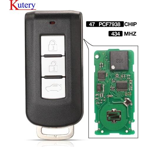 Kutery 433MHz ID47 Chip Keyless Entry Remote Fob Smart Key /3 Buttons for Mitsubishi Eclipse Cross 2017 2018 2019 2020