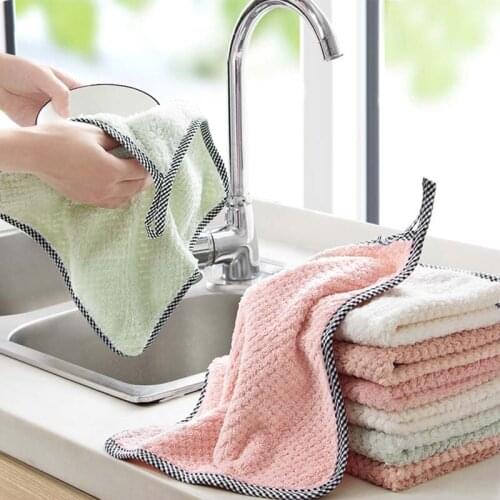 Super Absorbent Microfiber Cleaning Cloth kitchen Dish Cloth Towel Household Scouring Pad Rags Cleaning Towel