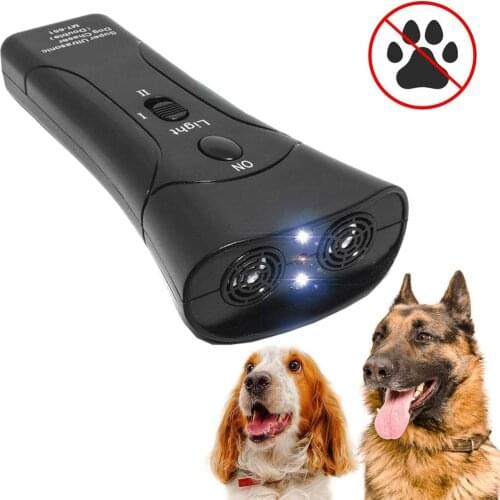 Oauee Ultrasonic Pet Dog Training Repeller Control Trainer Device 3 in 1 Dogs Anti-barking Stop Bark Deterrents Pet