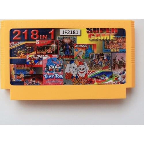 Top Quality Game Cartridge 60 Pins 8 Bit Game Card - 218 IN 1 Region Free