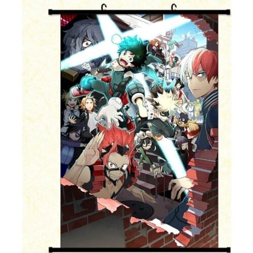 Japan Anime Boku No Hero Academia Canvas Scroll Painting Home Decoration Wall Picture Poster