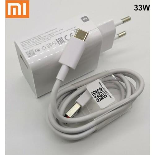 Xiaomi charger 33W EU Fast turbo charge 5A Type C cable For Mi 9 10 10T 11 pro note 10 lite Poco F2 X3 redmi note 8 9 9s 10 pro