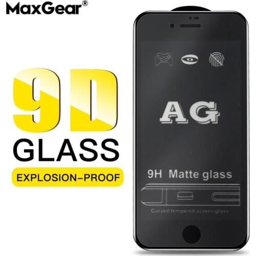 9D Full Cover Matte Screen Protector Tempered Glass Film for iPhone X XR XS Max 6 6S Plus 8 7 Plus Frosted Protective Film Cover