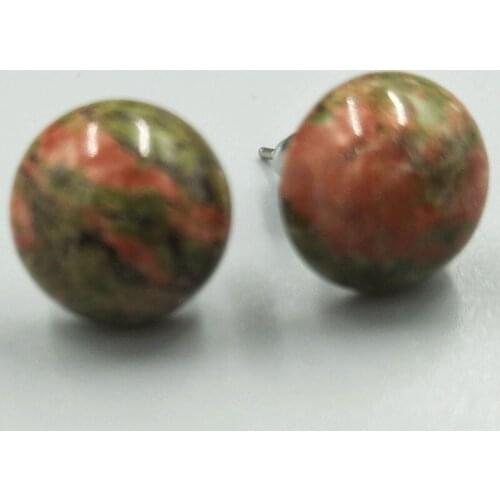 Free Shipping Women Fashion Jewelry 12mm Unikate Round Beads Stud Earrings C5212