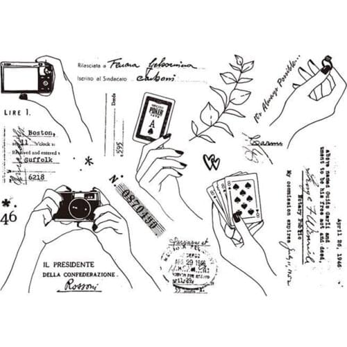 Gesture record stamp Clear Stamp for Scrapbooking Transparent Silicone Rubber DIY Photo Album Decor A294
