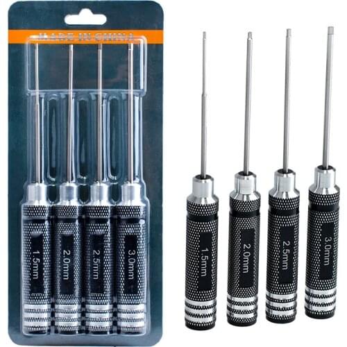 1.5/2.0/2.5/3.0MM Hexagon Drive Titanium Plated Repair Tool Hand Tool Helicopter Aircraft Car Toy Drive Model