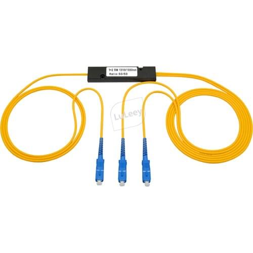 1pcs SC UPC 1X2 PLC Singlemode Fiber Optical Splitter FBT Optical Coupler 1/2 Light Splitter Pull-up Cone SC Splitter