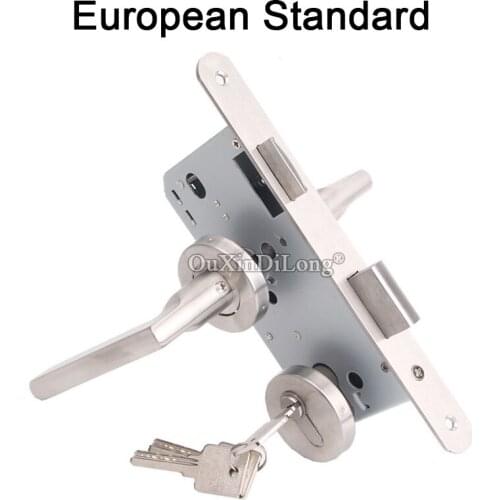 1PCS 304 Stainless Steel European Standard Split Handle Lock,Door Hardware,for Fire Door Indoor Door Fire Channel Door FG555