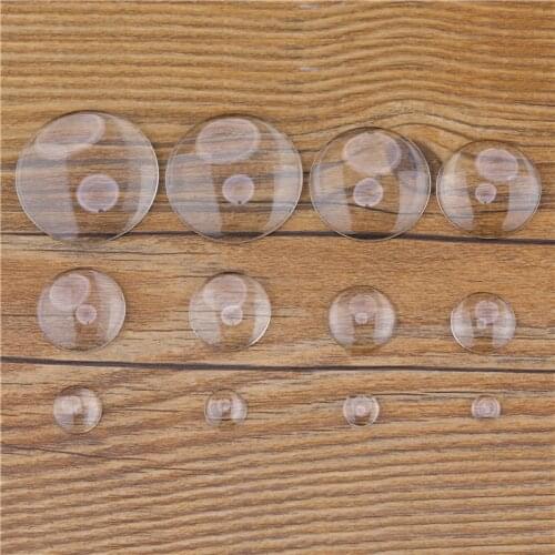 10Pcs/lot Clear Glass Round Cabochons Transparent Dome for Jewelry Making DIY Findings 8/10/12/14/16/18/20/23/25/30/35/38/40mm