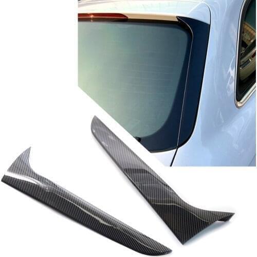 2x Car Rear Window Side Spoiler Canard Splitter Carbon ABS For Audi A4 B8 Allroad Avant 2009 2010 2011 2012 2013 2014 2015 2016