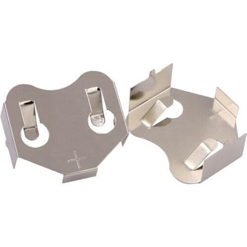50pcs/lot THM DIP 3V Coin Cell Metal Stamping CR2477 Battery Holder, CR2477 Battery Retainer