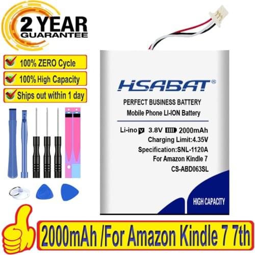 100% 2000mAh 58-000083 MC-265360-03 Battery For Amazon Kindle 7 7th CS-ABD063SL Kindle 8 8th WP63GW kindle 499 kindle 558 SY69JL
